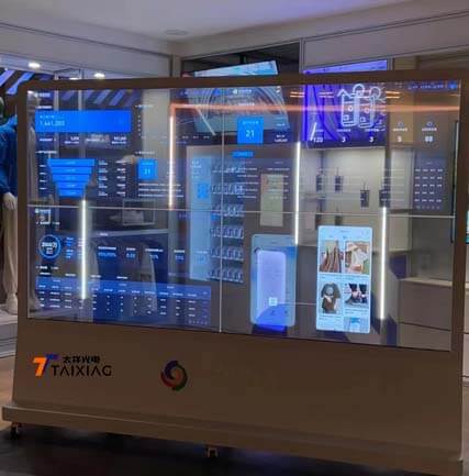 深圳腾讯总部展厅+OLED透明整机+带触摸功能